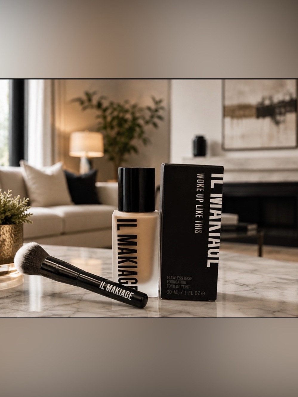 IL MAKIAGE Flawless Base Foundation #120 Woke Up Like This & #100 Blending Brush